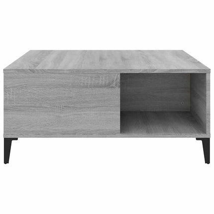 Soffbord grå sonoma 80x80x36,5 cm konstruerat trä