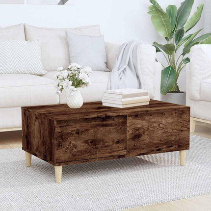 Soffbord rökfärgad ek 90x50x36,5 cm konstruerat trä