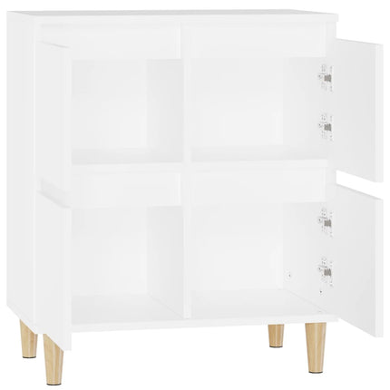 Byrå vit 60x35x70 cm konstruerat trä