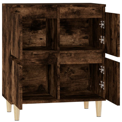 Byrå rökfärgad ek 60x35x70 cm konstruerat trä