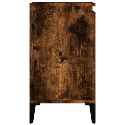 Tvättställsskåp rökfärgad ek 58x33x60 cm konstruerat trä