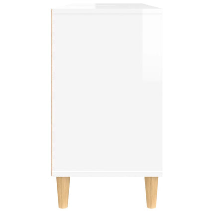 Tvättställsskåp vit högglans 80x33x60 cm konstruerat trä