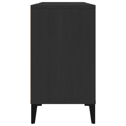 Tvättställsskåp svart 80x33x60 cm konstruerat trä