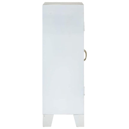 Skåp vit 55x30x90 cm massivt akaciaträ