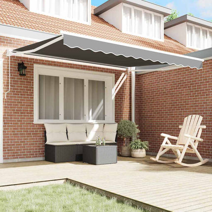 Utdragbar markisram Vit 350 x 250 cm Aluminium