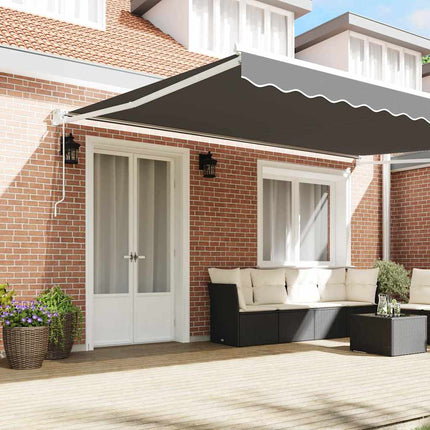 Utdragbar markisram Vit 400 × 300 cm Aluminium