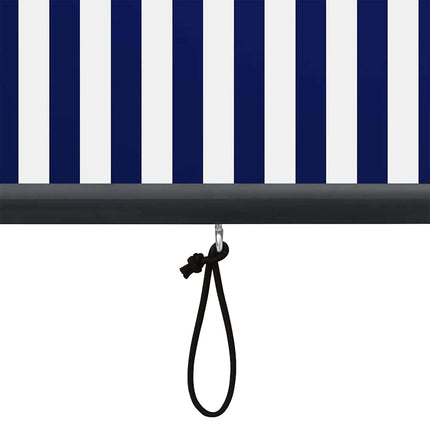 Rullgardin Blå och Vit 180 x 250 cm Tyg och Aluminium