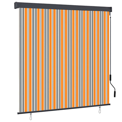 Rullgardin Gul och Blå 180 x 250 cm Tyg och Aluminium