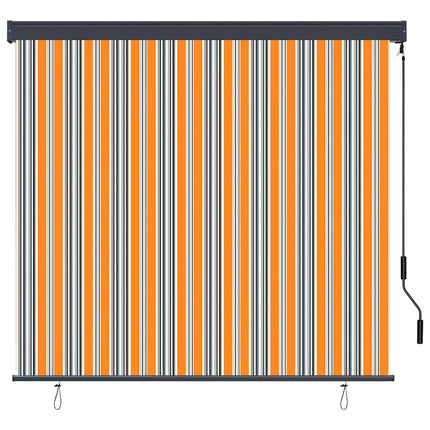 Rullgardin Gul och Blå 180 x 250 cm Tyg och Aluminium