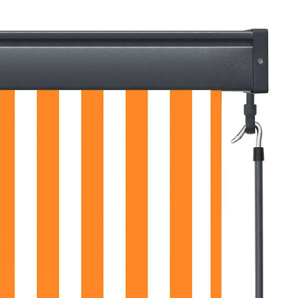 Rullgardin Vit och Orange 180 x 250 cm Tyg och Aluminium
