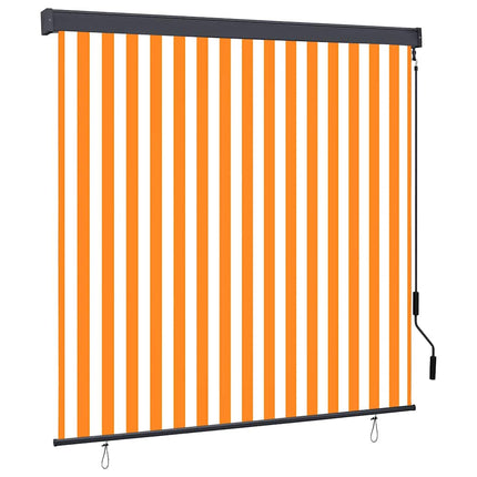 Rullgardin Vit och Orange 180 x 250 cm Tyg och Aluminium