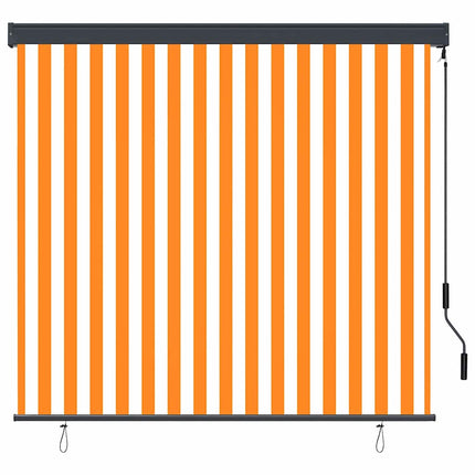 Rullgardin Vit och Orange 180 x 250 cm Tyg och Aluminium