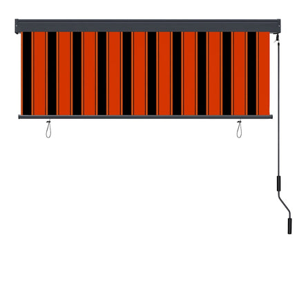 Rullgardin Orange och Brunt 180 x 250 cm Tyg och Aluminium