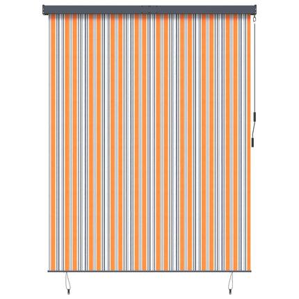 Rullgardin Gul och Blå 200 x 250 cm Tyg och Aluminium