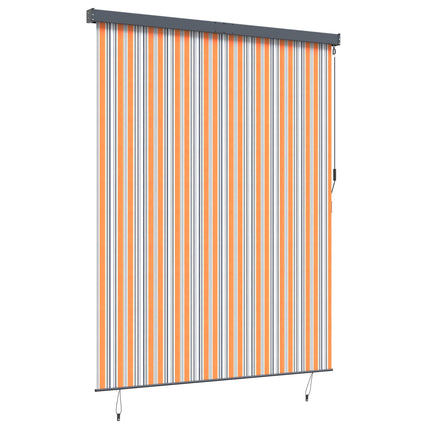 Rullgardin Gul och Blå 200 x 250 cm Tyg och Aluminium