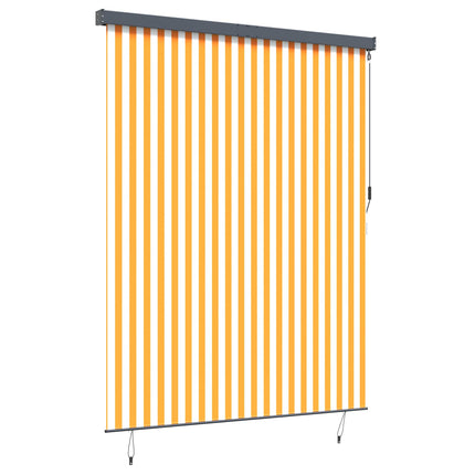 Rullgardin Vit och Orange 200 x 250 cm Tyg och Aluminium