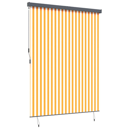 Rullgardin Vit och Orange 200 x 250 cm Tyg och Aluminium