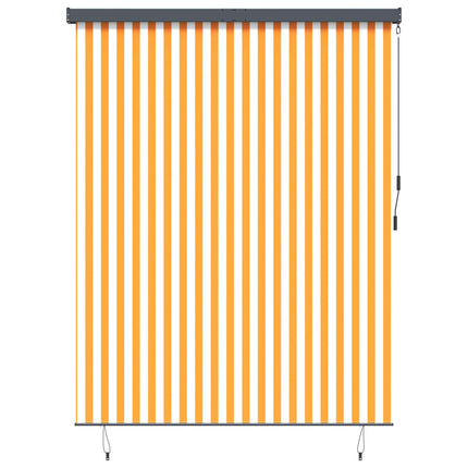 Rullgardin Vit och Orange 200 x 250 cm Tyg och Aluminium