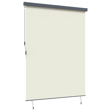 Rullgardin Gräddvit 220 x 250 cm Tyg och Aluminium