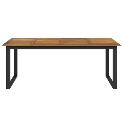 Trädgårdsbord med U-formade ben 200x90x75 cm massivt akaciaträ