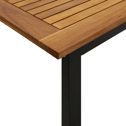 Trädgårdsbord med U-formade ben 200x90x75 cm massivt akaciaträ