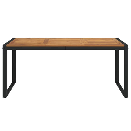 Trädgårdsbord med U-formade ben 180x90x75 cm massivt akaciaträ