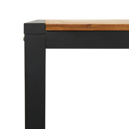 Trädgårdsbord med U-formade ben 200x90x75 cm massivt akaciaträ