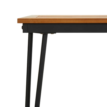 Trädgårdsbord med hårnålsben 140x80x75 cm massivt akaciaträ