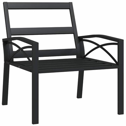 Trädgårdsstol med sandfärgade dynor 68x76x79 cm stål