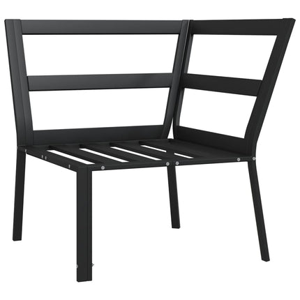 Trädgårdsstol med sandfärgade dynor 76x76x79 cm stål