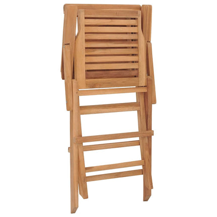 Hopfällbara trädgårdsstolar 2 st 56x63x90 cm massiv teak