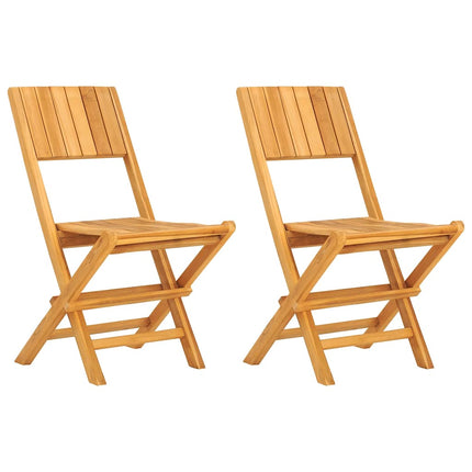 Hopfällbara trädgårdsstolar 2 st 47x61x90 cm massiv teak