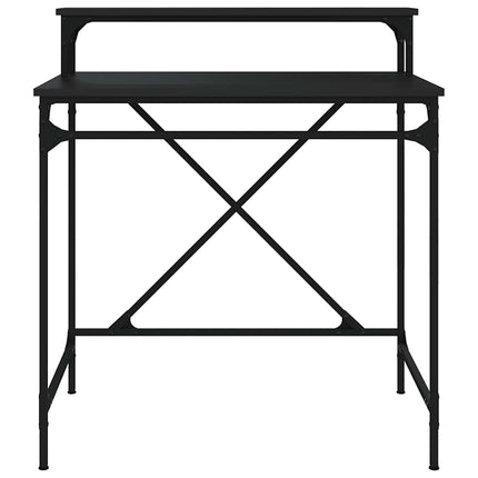 Skrivbord svart 80x50x90 cm konstruerat trä och järn