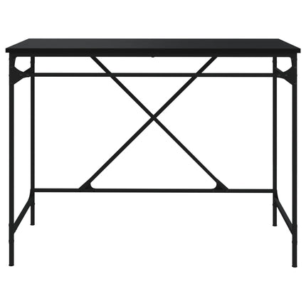 Skrivbord svart 100x50x75 cm konstruerat trä och järn