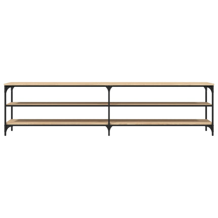 Tv-bänk sonoma-ek 200x30x50 cm konstruerat trä och metall