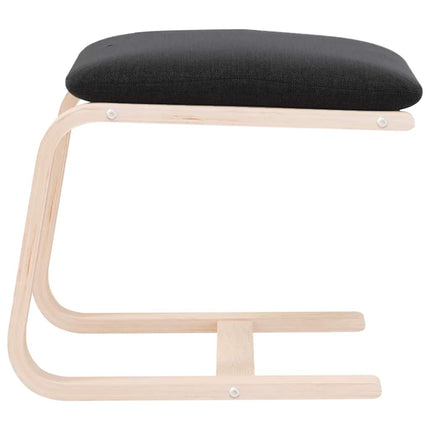 Fotpall svart 51x41x40 cm tyg