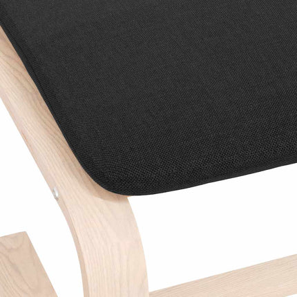 Fotpall svart 51x41x40 cm tyg