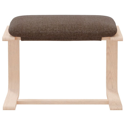 Fotpall mörkbrun 51x41x40 cm tyg