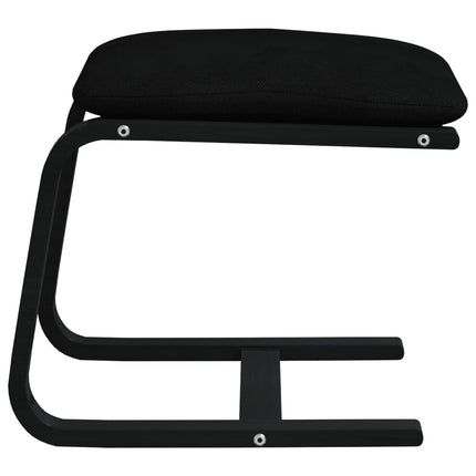 Fotpall svart 51x41x40 cm tyg