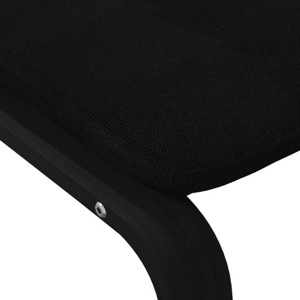 Fotpall svart 51x41x40 cm tyg