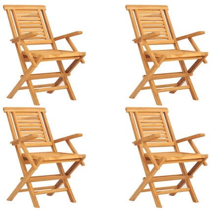 Matgrupp för trädgården 5 delar massiv teak