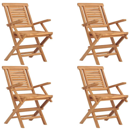 Matgrupp för trädgården 5 delar massiv teak