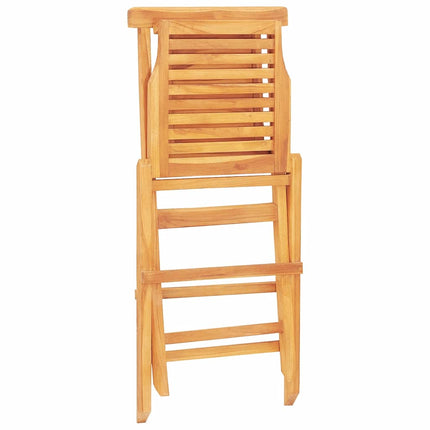 Hopfällbara trädgårdsstolar 6 st 47x63x90 cm massiv teak