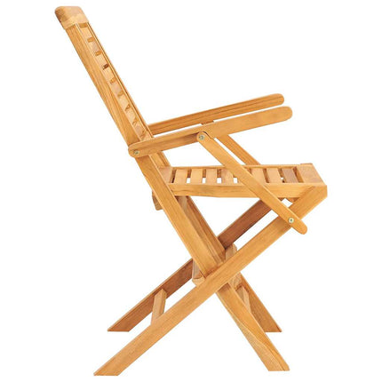 Hopfällbara trädgårdsstolar 6 st 56x63x90 cm massiv teak