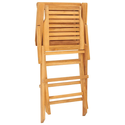 Hopfällbara trädgårdsstolar 8 st 56x63x90 cm massiv teak