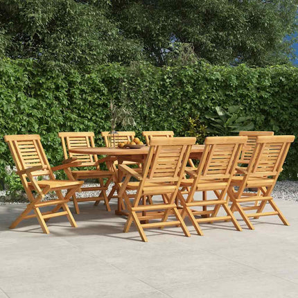 Hopfällbara trädgårdsstolar 8 st 56x63x90 cm massiv teak