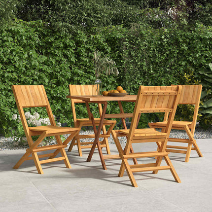 Hopfällbara trädgårdsstolar 4 st 47x61x90 cm massiv teak