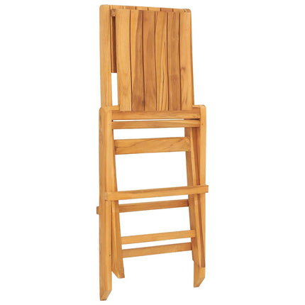 Hopfällbara trädgårdsstolar 8 st 47x61x90 cm massiv teak