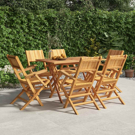 Hopfällbara trädgårdsstolar 6 st 55x61x90 cm massiv teak