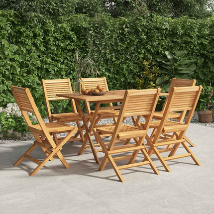 Hopfällbara trädgårdsstolar 6 st 47x62x90 cm massiv teak